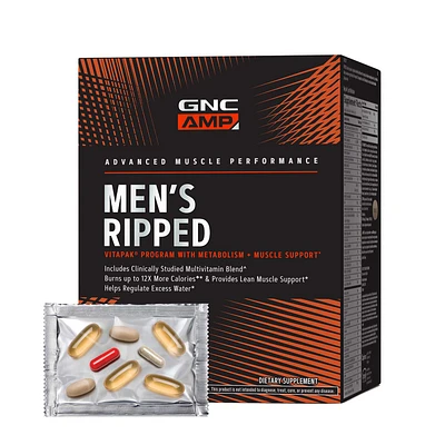 GNC AMP Men's Ripped Vitapak Program (30 Servings) Healthy - 30 Packs