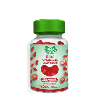 YumVs Kids Vitamin D3 Jelly Beans - Strawberry Blast- 120 Jelly Beans (60 Servings)