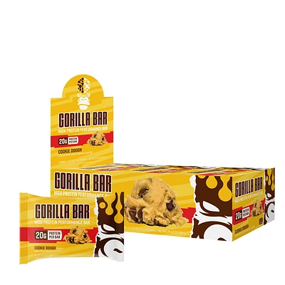 Gorilla Mind Gorilla Bar High Protein Performance Bar - Cookie Dough (12 Bars)