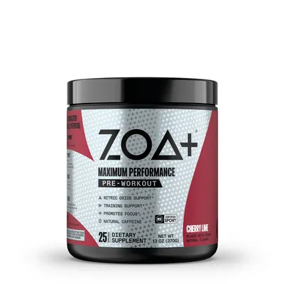 ZOA Maximum Performance Pre-Workout - Cherry Lime (25 Servings) - Zero Sugar