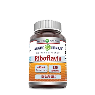 Amazing Nutrition Riboflavin 400Mg - 120 Capsules (120 Servings)