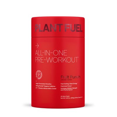 PlantFuel All-In-One Pre-Workout - Fruit Punch - 20 Stick Packs