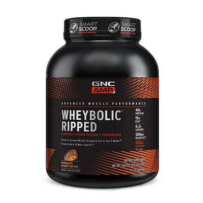 GNC AMP Whey Proteinbolic Ripped Healthy - Chocolate Peanut Butter (22 Servings)