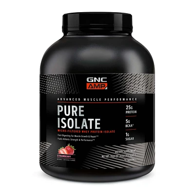 GNC AMP Pure Isolate Whey Protein - Strawberry (70 Servings)