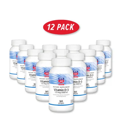 Rite Aid Vitamin D-3 - 12 Pack