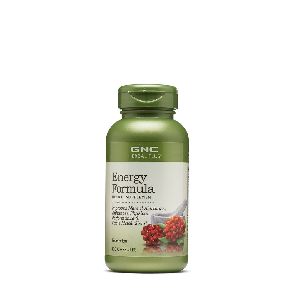 GNC Herbal Plus Energy Formula - 100 Capsules (100 Servings)
