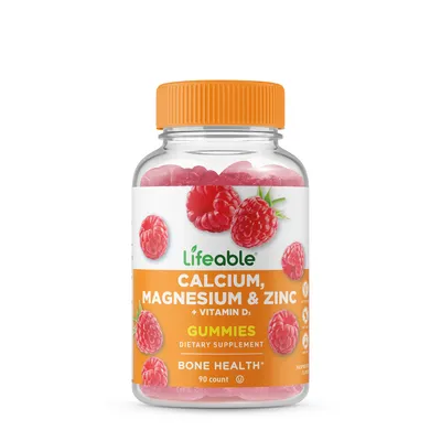 Lifeable Calcium Magnesium and Zinc - 90 Gummies (30 Servings)