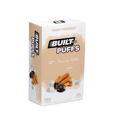 Built Brands Protein Puffs - Churro - 12 Count - 12 Bars
