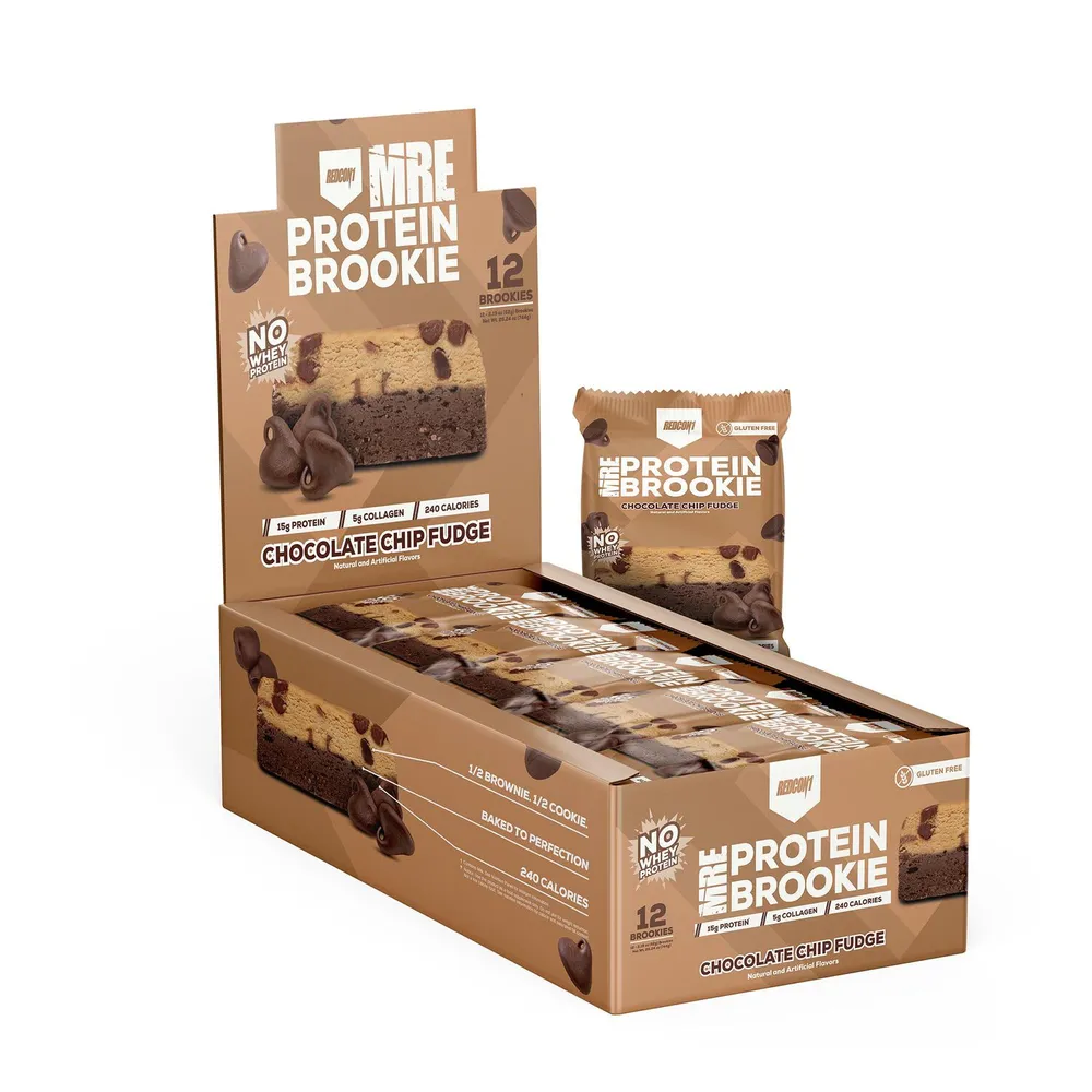 REDCON1 Mre Protein Brookie - Chocolate Chip Fudge (12 Brookies) - 12 Pack