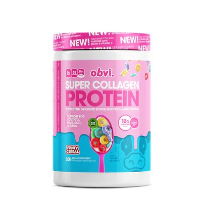 obvi Super Collagen Protein - Fruity Cereal - 12.69 Oz. (30 Servings)