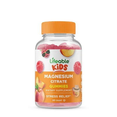 Lifeable Kids Magnesium Citrate Vegan - 60 Gummies (30 Servings)