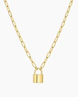 Kara Padlock Charm Necklace