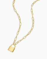 Kara Padlock Charm Necklace