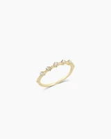 Cluster White Topaz Ring