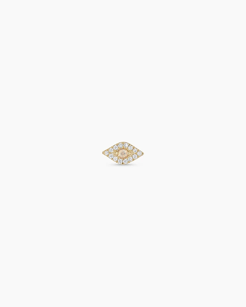 Diamond Evil Eye Single Stud