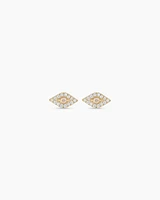 Diamond Evil Eye Studs