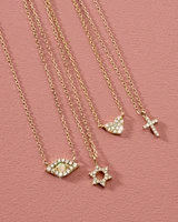 Diamond Pavé Mini Heart Necklace