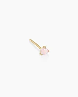 Opal Heart Single Stud