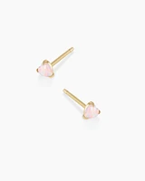 Opal Heart Studs