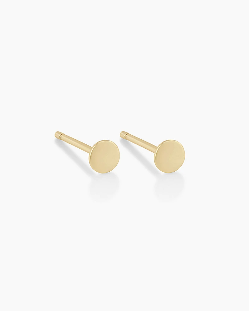 14k Gold Coin Studs