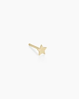 14k Gold Star Single Stud