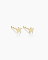 14k Gold Star Studs