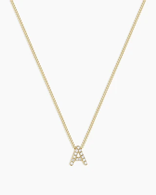 Diamond Alphabet Necklace