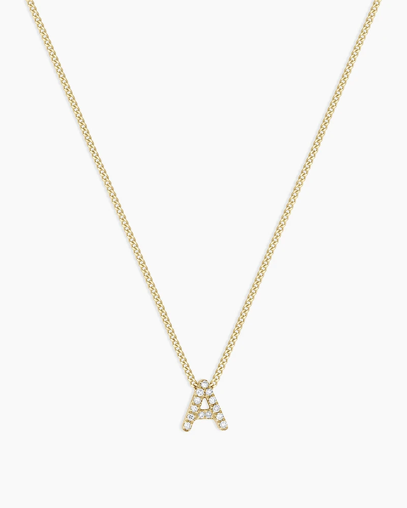 Diamond Alphabet Necklace