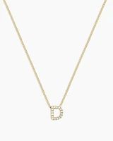 Diamond Alphabet Necklace