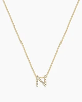 Diamond Alphabet Necklace