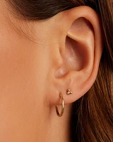 14k Gold Trio Flat Back Single Stud