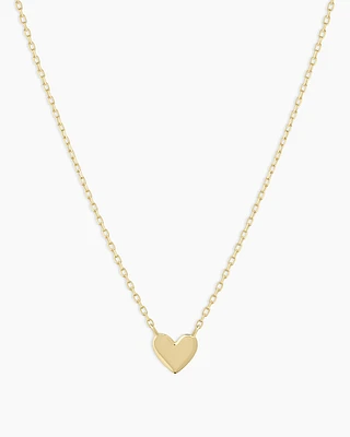 14k Gold Heart Mini Necklace