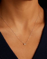 Diamond and White Sapphire Necklace