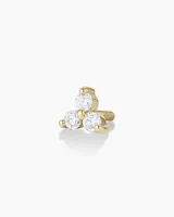 Diamond Bali Flat Back Stud