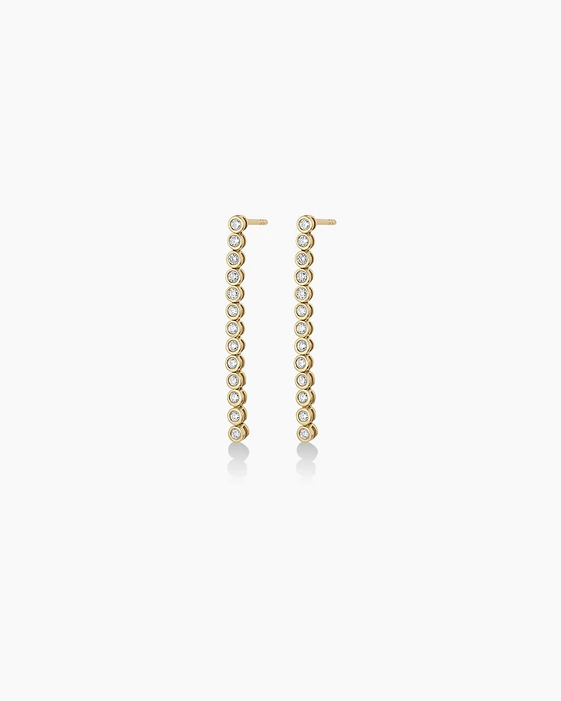 Lab Grown Diamond Classic Tennis Drop Earrings