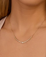 Lab Grown Diamond Circle Charm Row Necklace