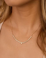 Lab Grown Diamond Pear Charm Row Necklace