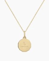 Diamond Zodiac Coin Charm Necklace