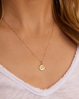 Diamond Zodiac Coin Charm Necklace