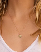 Diamond Zodiac Coin Charm Necklace