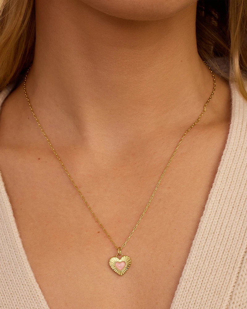 Rose Quartz Heart Necklace