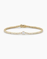 Lab Grown Diamond Circle Charm Tennis Bracelet