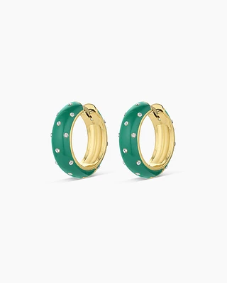 Noel Enamel Shimmer Hoops