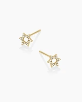 Diamond Star of David Studs