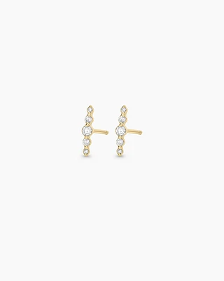 Elle Diamond Row Studs