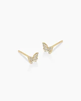 Diamond Butterfly Studs