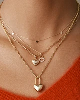 Heart Padlock Charm