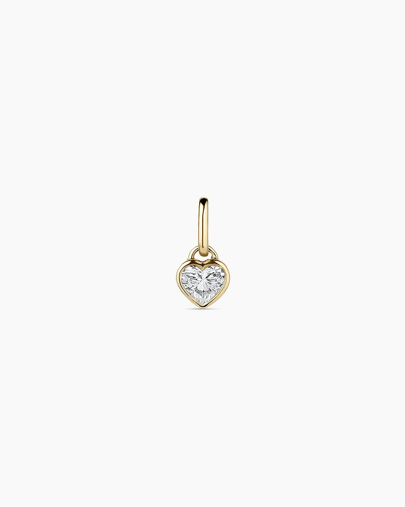 Lab Grown Diamond Heart Charm