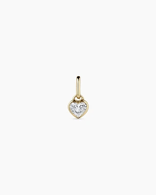 Lab Grown Diamond Heart Charm