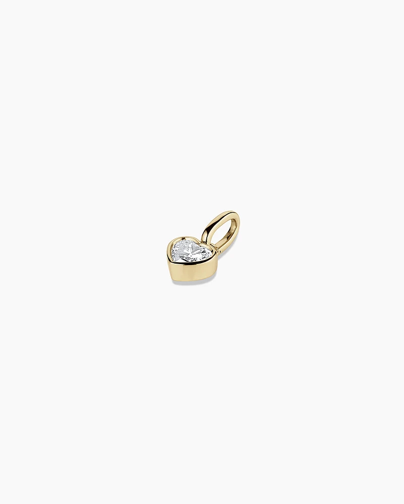 Lab Grown Diamond Heart Charm